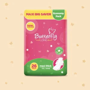 Butterfly Long Maxi Big Saver Sanitary Pads XXL 26 Pcs