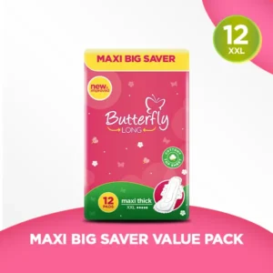 Butterfly Long Maxi Big Saver Sanitary Pads XXL 12 Pcs