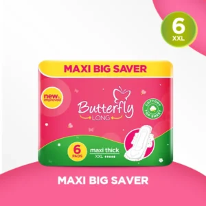 Butterfly Long Maxi Big Saver Sanitary Pads XXL 6 Pcs